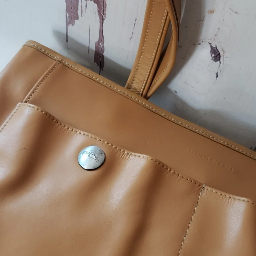 Longchamp cognac hobo bag